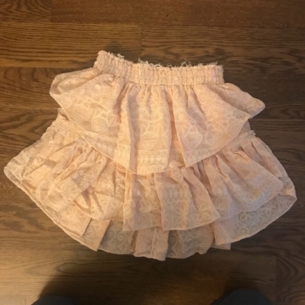 LoveShackFancy pink ruffle skirt - Picture 2 of 6